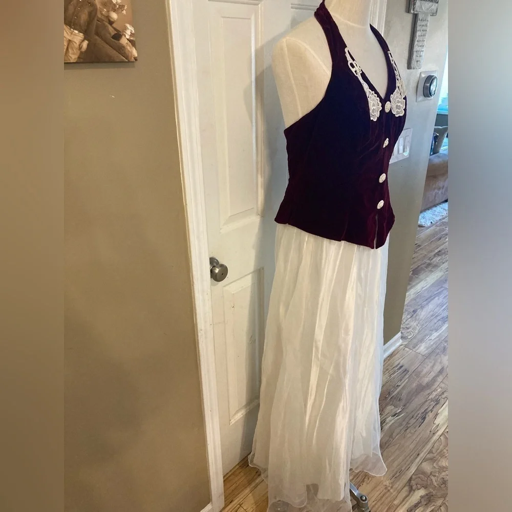 Vintage dress maxi women’s Poly made in USA size L